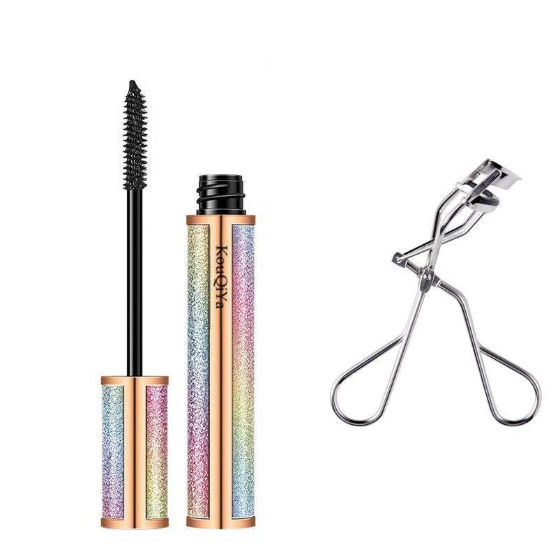 Thick long lashes Not easy to discolor Single set Long Starry Mascara Black Waterproof slim curl