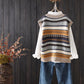 Vintage Printed Sweater Vest Sleeveless Knitted Vest Loose Pullover Sweater Tank Tops for Women