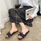 Slippers Women All-match Fashion Outer Wear Summer Flat Non-slip Sandals and Slippers Pregnant Women Soft Bottom Lace