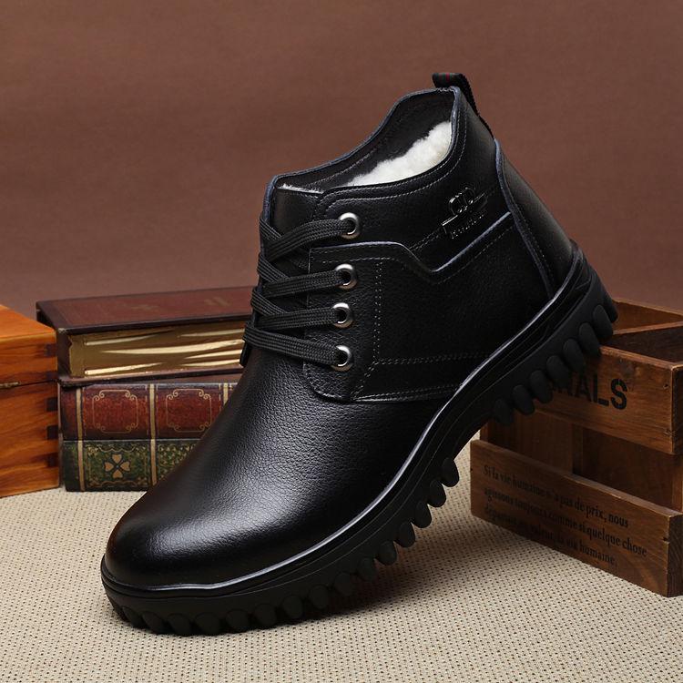 Men Boots Men Winter Shoes Warm Ankle Botas Hombre Leather Winter Boots Men Plush Sneakers Mens