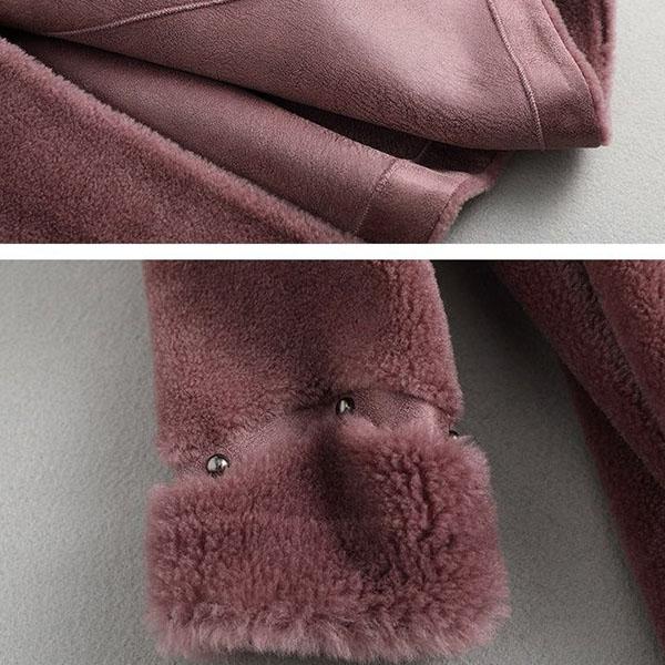 100% Cashmere Overcoat Women's Long Fur Coat Hooded Plus Size Wool Trench Coat with Fox Fur Collar