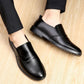 Men's Breathable Casual Leather Shoes British Business Wedding Moccasins Trend All Match Soft Sole Wear-resistant Driving Shoes