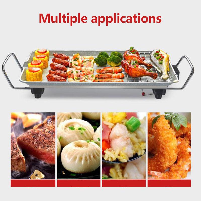 1700W Five-person Electric Grill Medical Stone Oven BBC Machine Bakeware Flat Bottom Frying Pan Kitchen Supplies