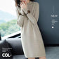 Autumn and Winter Long Thick A-line Knitted Dress Women Loose Pullover Sweater Dress Bottoming Wool Sweater