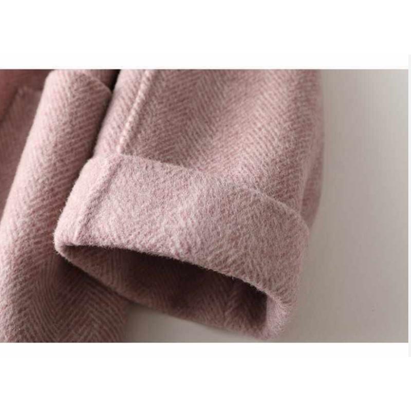 Woolen Coat Women's Autumn and Winter Double-sided Woolen Thickened Slim Slim Mid-length Coat