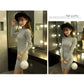 Autumn and Winter Thick Sweater Mid-length Tight-fitting Bottoming Shirt Fashion Casual Slim Dress