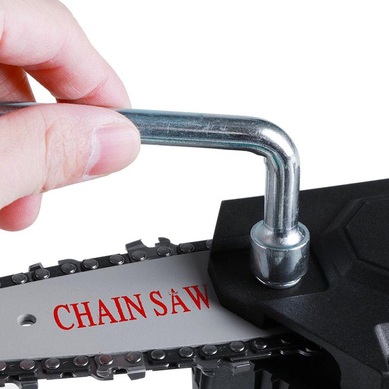 199VF Electric Chain Saw Set with Two Batteries 15cm Cordless Pruning Saw One-handed Logging Saw Garden Tools