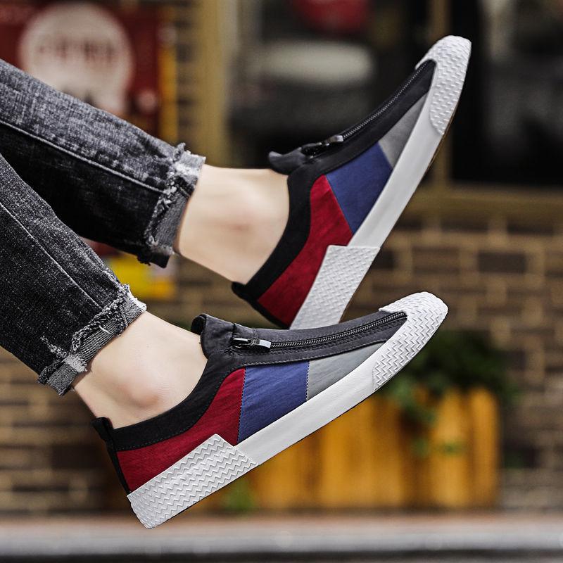 Men's Slip-on Lazy Sneakers Trendy All-match Old Beijing Cloth Shoes Summer Casual Canvas Shoes