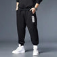 Plus Fat Plus Size Men's Sports Pants Loose Casual Stretch Thin 9-point Pants