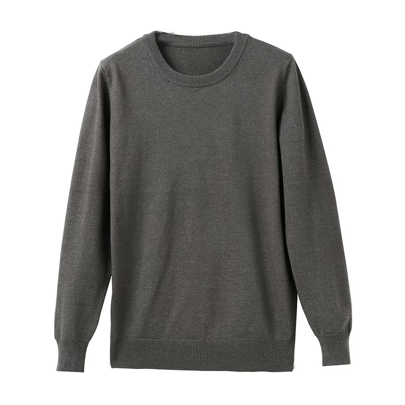 Autumn and Winter New Round Neck Sweater Men's Warm Sweater Upper Long-sleeved T-shirt Generic Pullover Men's