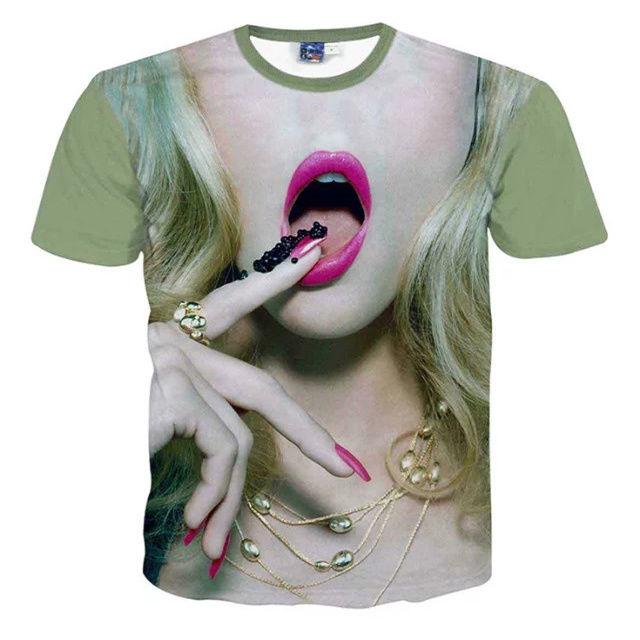 Short-sleeved T-shirt Men's Summer Personality Slim Round Neck Men's and Women's 3D Printed Clothes