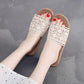 Lace Home Linen Slippers Four Seasons Summer Women's Indoor Non-slip Household Wooden Floor Mute Small Fragrance Sandals and Slippers