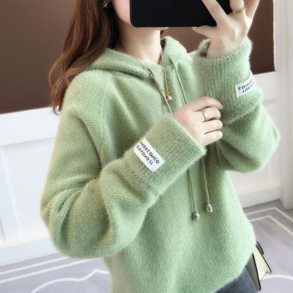 Pofulove (guaranteed against hair loss) autumn and winter pullover sweater women sweater women hooded sweater women