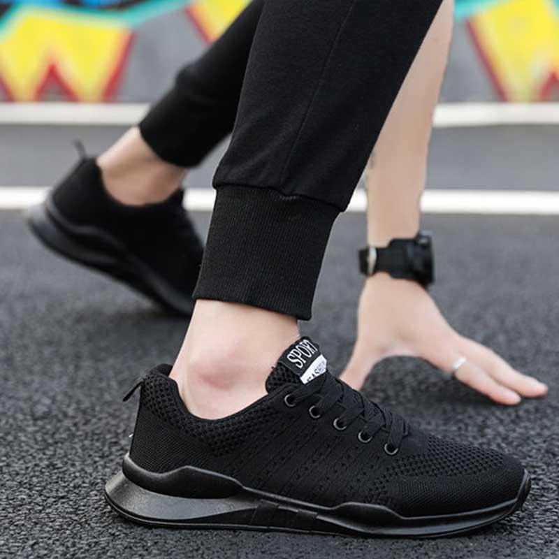 Size 39-44 Men Sneakers Non-slip Basketball Shoes Breathable Deodorant Flying Woven Mesh Students Running Shoes Wear-resistant Deodorant Skate Shoes