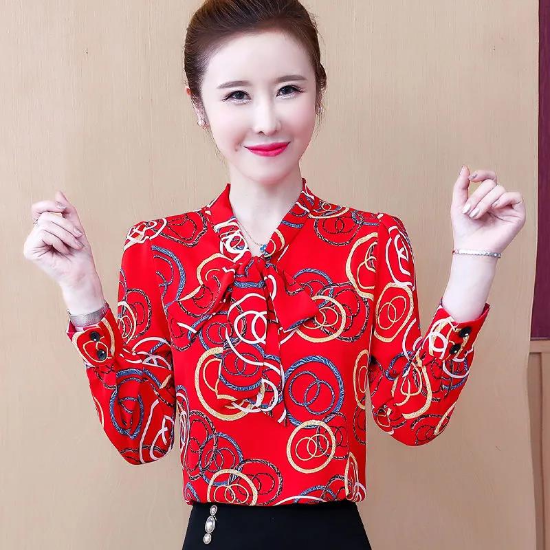 Chiffon Shirts Women's Thin Fashion Tops Loose Stacked Color-blocking Shirts Bottoming Shirts