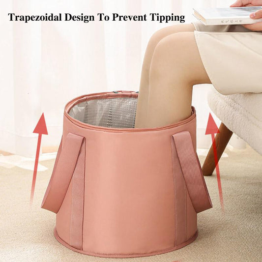 Foot Soaking Bucket Portable Foldable Foot Soaking Bag Over Calf Outdoor Travel Artifact Water Basin Washbasin Foot Basin Thickening Heat Preservation