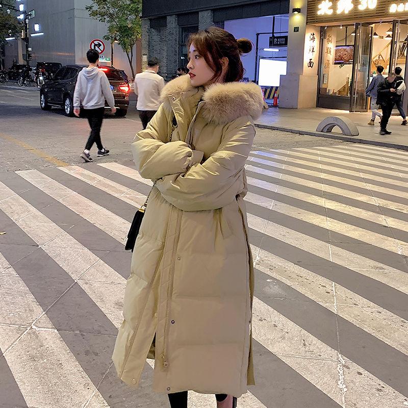 Elegant Long Plus Size Women's Down Jacket Winter Plus Down Plus Thick Warm Cute Duck Down Jacket