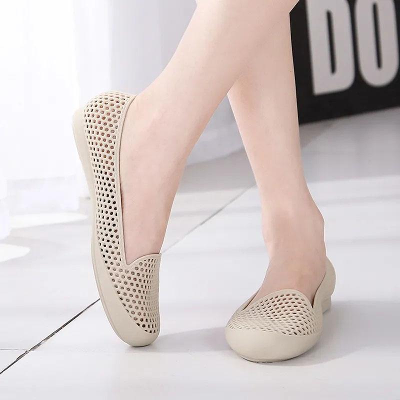 Sandals Women Summer Wear Fashion Thickening Wild Breathable Casual Shoes Flat Shoes Single Mesh Shoes