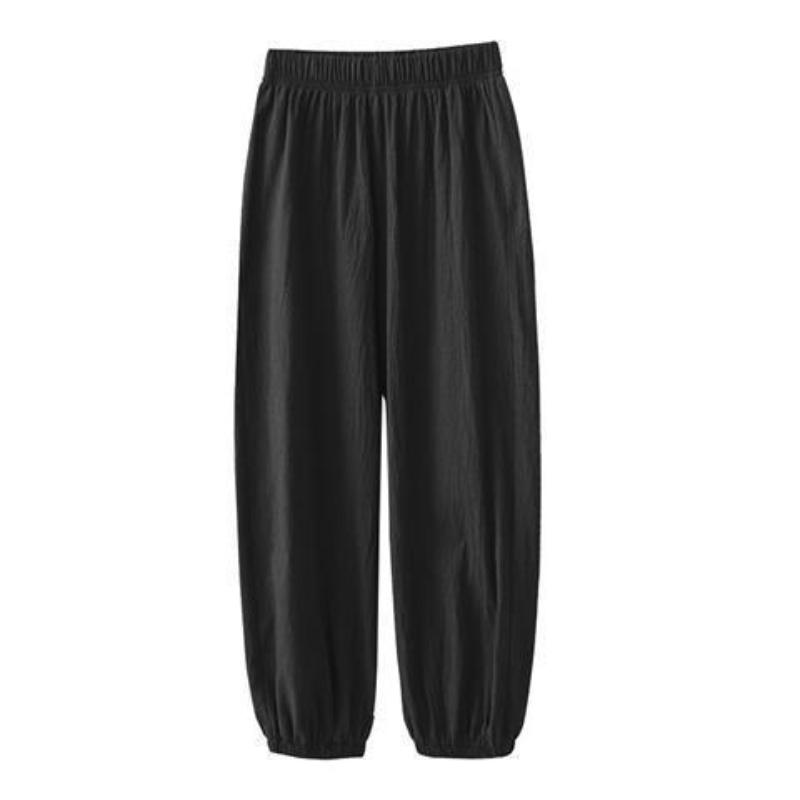 Casual Pants Women's Summer Thin Loose-fitting Sports Pants Nine Points Cotton and Linen Harem Pants Bloomers