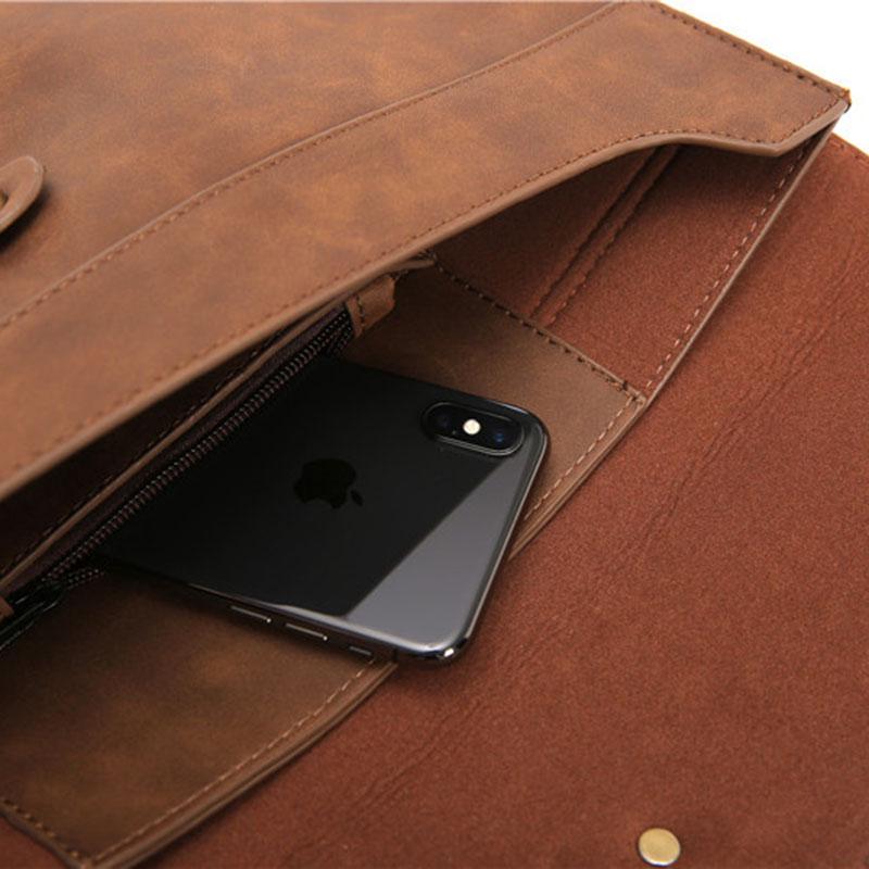 Business Briefcase Men Retro Casual Envelope Bags Handbag Shoulder Diagonal Computer Bag