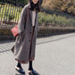 Women Wool Plaid Jacket Ladies Long Woolen Coat Slim Type Female Winter Wool Outwear