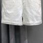 European Station Age Reduction Denim Overalls Female Students Net Red Wind Summer Loose Straight Curled Wide-leg Shorts