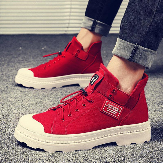 Autumn and Winter Men's Martin Boots High-top Casual Thick-soled Windproof and Warm