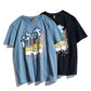 Short-sleeved Men's 100% Pure Cotton New Summer Student Handsome Loose T-shirt