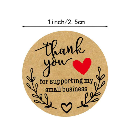 500pcs Cute Flower Thank You Series Round Sticker Seal Labes Mutifunction DIY Decorative Gifts Package Labels for Baking