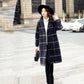 Winter Women Coat 2019 Casual Plaid Wool Coat Female Jacket Fashion Warm Solid overcoat Long Outwear