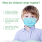 3 Layer Disposable Elastic Mouth Soft Breathable Hygiene Kids Face Mask for 4-10 Years Old Children