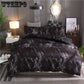 Black Marble Printed Bedding Set Purple Queen Size Duvet Cover Set Bed Linen Quilt Cover