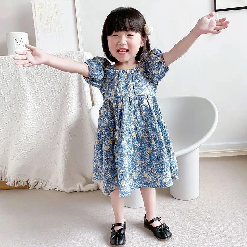 Girls Floral Dresses Sweet Kids Flowers Costumes Children Sleeveless Toddler Baby Clothing