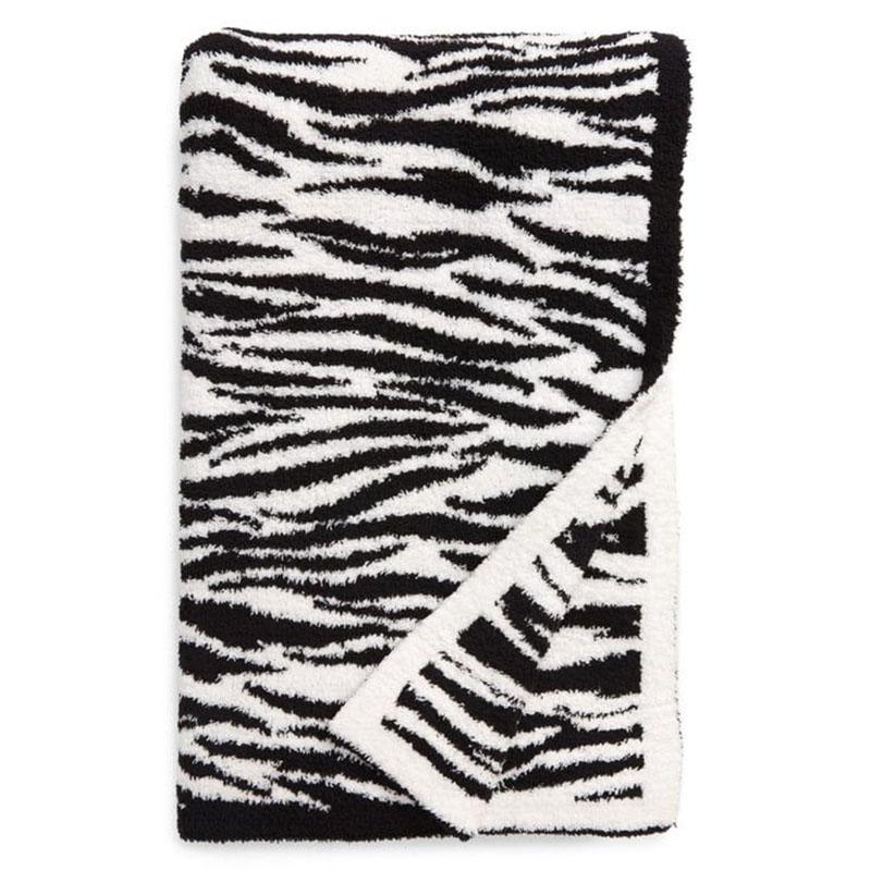 Woolen Blankets Children's Knitted Leopard Blankets Plus Fleece Throw Blankets for Kids Adult