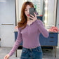 Spring and Autumn Hooded Knit Blouse Women Short Slim Long Sleeve Sweater Fashion Cardigan Jacket