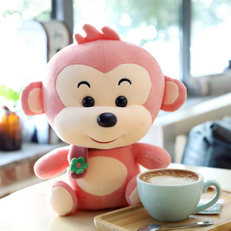 Super Soft Little Monkey Doll Lovely Plush Toy Cute Short Arm Monkey Doll Sleeping Pillow Doll