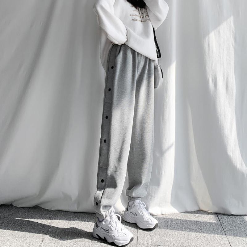Gray Sweatpants Women's Spring and Summer Loose and Thin Waist Pants Casual All-match Thin Guard Pants Harem Pants