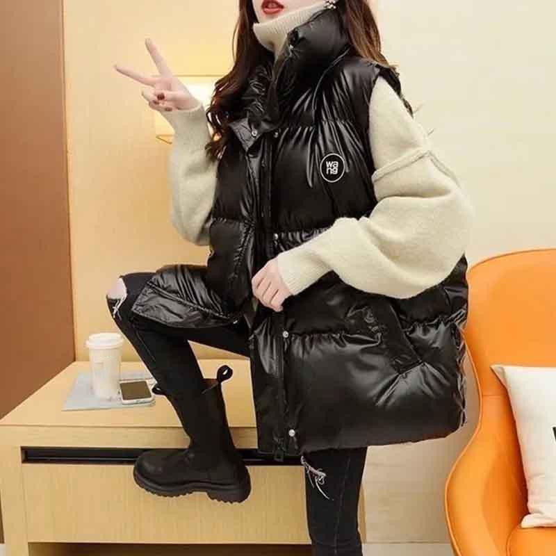 Winter Vest Women's Winter Down Padded Jacket Large Size Short Loose Thick Coat