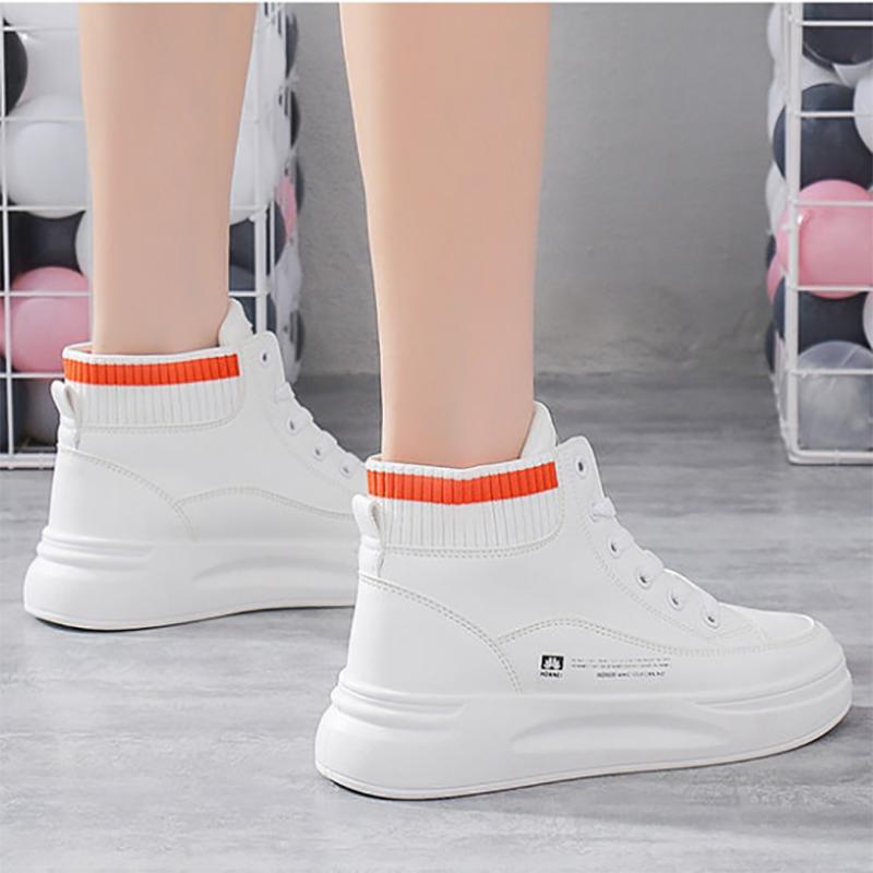Fashion Non-slip High-top Shoes Outdoor All-match Spring and Summer Shoes Ladies Trendy Casual Work Shoes