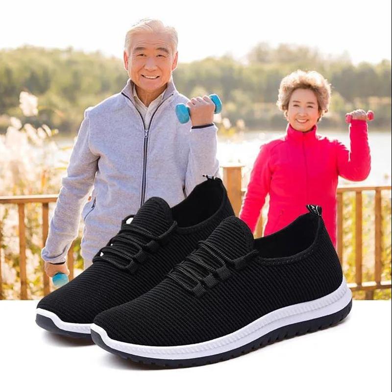 Spring and Summer Dad Shoes Men's Breathable Deodorant Old Beijing Cloth Shoes Middle-aged and Elderly Casual Non-slip Walking Shoes