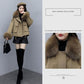 Parkas Thick Fleece Jacket Women's Korean Winter Cotton Coat Short Coat with Big Fur Collar