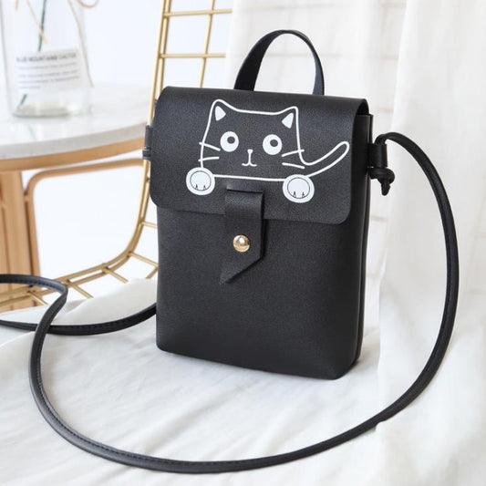 Handset Bag Girl Printing Mini-Bag Korean Edition One Shoulder Slant Bag Girl Lovable Change Wallet
