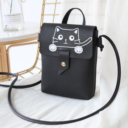 Handset Bag Girl Printing Mini-Bag Korean Edition One Shoulder Slant Bag Girl Lovable Change Wallet