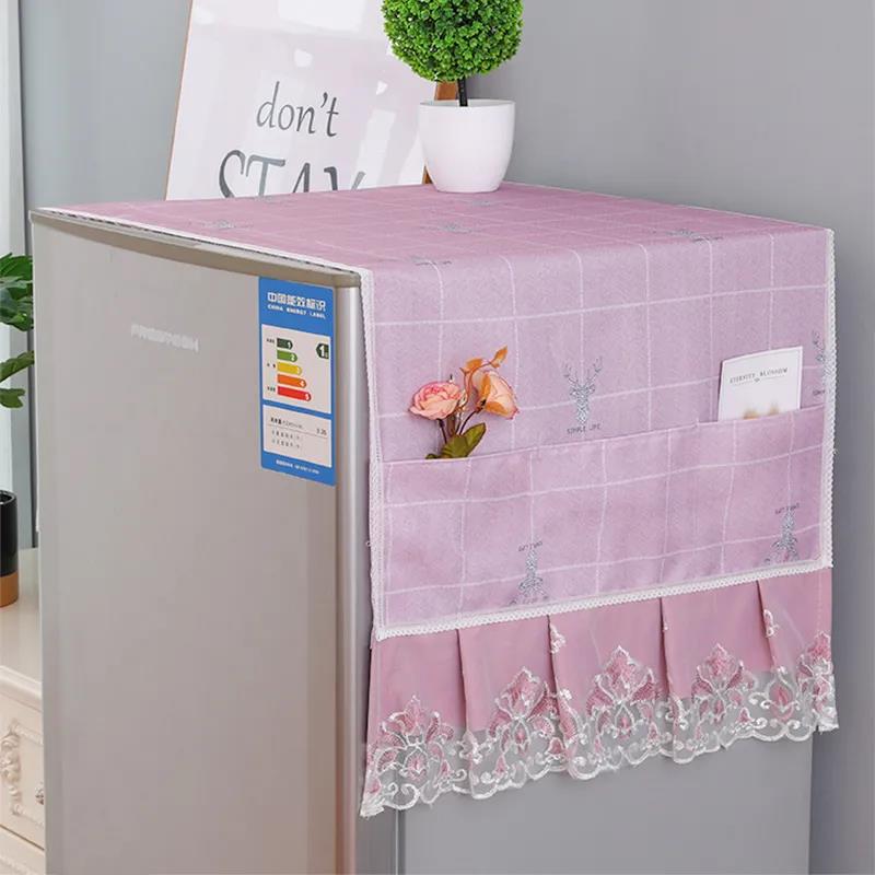 Refrigerator Cover Washing Machine Cover Universal Household Appliance Cover Towel Dustproof Refrigerator Cover Curtain