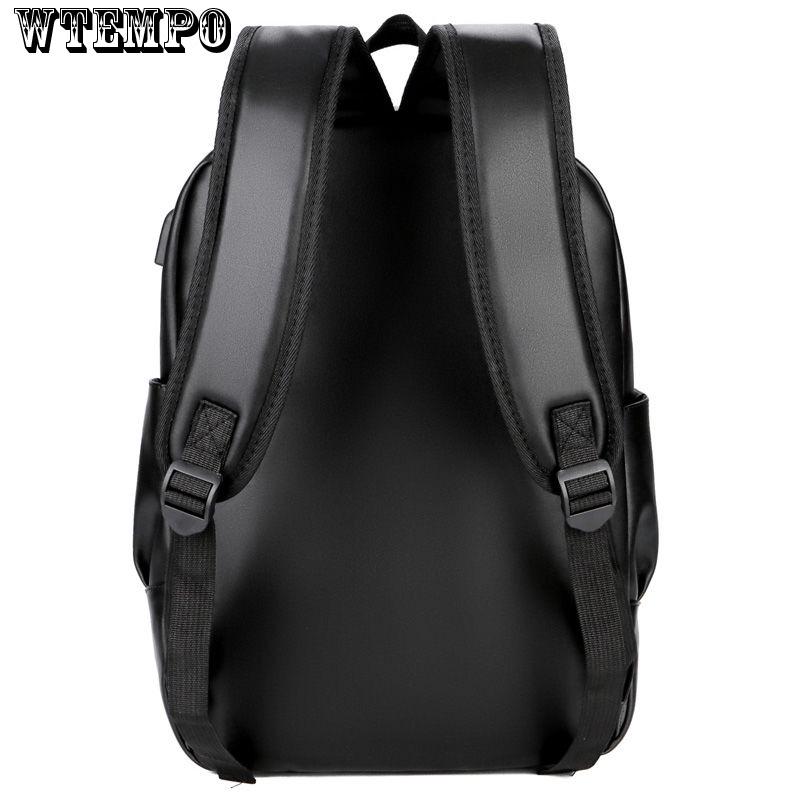 Men's Leather Backpack Anti-theft Backpack Rechargeable and Waterproof