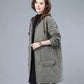 Women's Cotton-padded Jacket Winter Loose Large Size Casual Mid-length Hooded Quilted Warm Cotton-padded Jacket