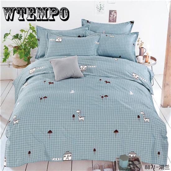 WTEMPO Brand Soft Quilt Duvet Cover Bedding Set Bed Linen Double Queen Size Bedclothes