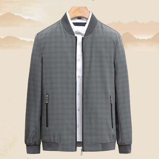 Autumn Middle-aged Men's Jacket Middle Aged Men's Casual Thin Coat