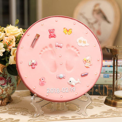 Hand Foot Inkpad Baby Fetal Hair Souvenir DIY Baby Baby Newborn One Hundred Days Old Homemade Gift Permanent