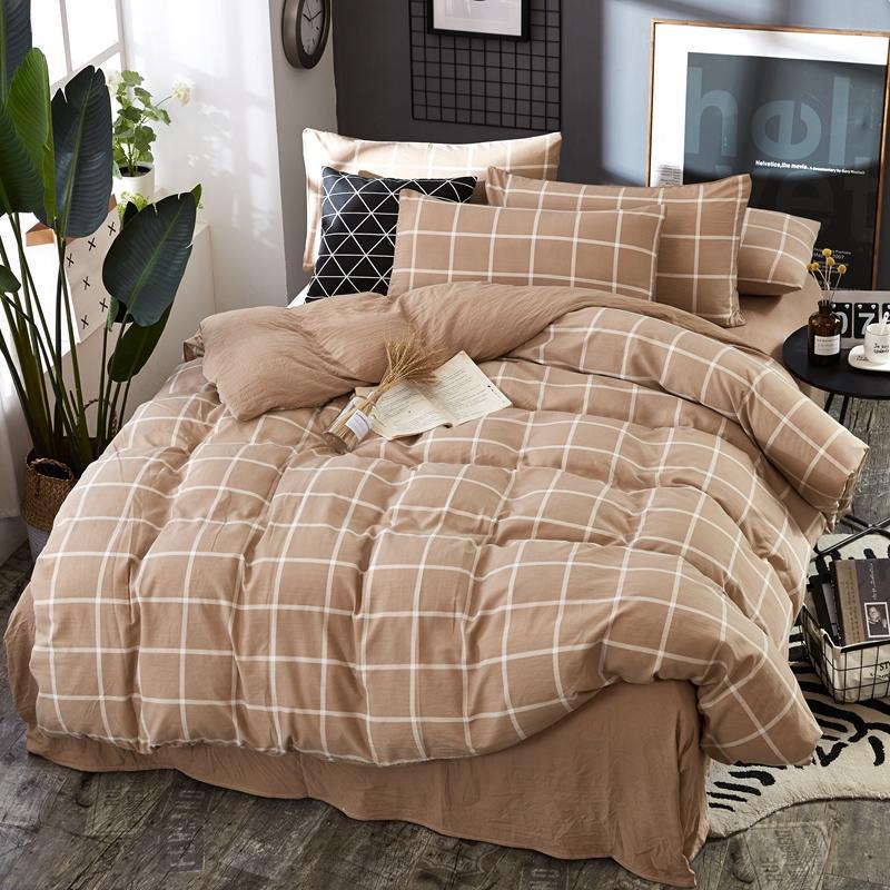 Bedding Set Queen King Single Duvet Cover Set Bed Linen Set Gray BedClothes